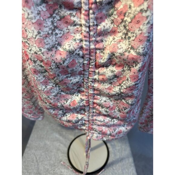 BKK Change Girlie Pink Floral Blouse Shirt Womens Juniors Large L Long Sleeve - Picture 3 of 3